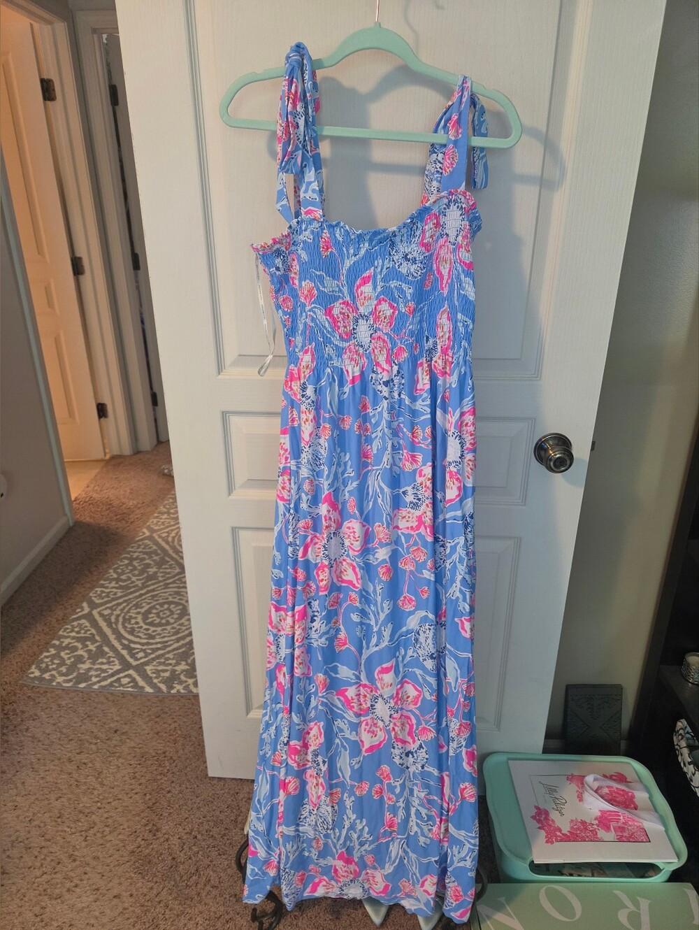 NWT Lilly Pulitzer Sz XL Kailua Dress in Bahamian Rhapsody Pink Floral Print
